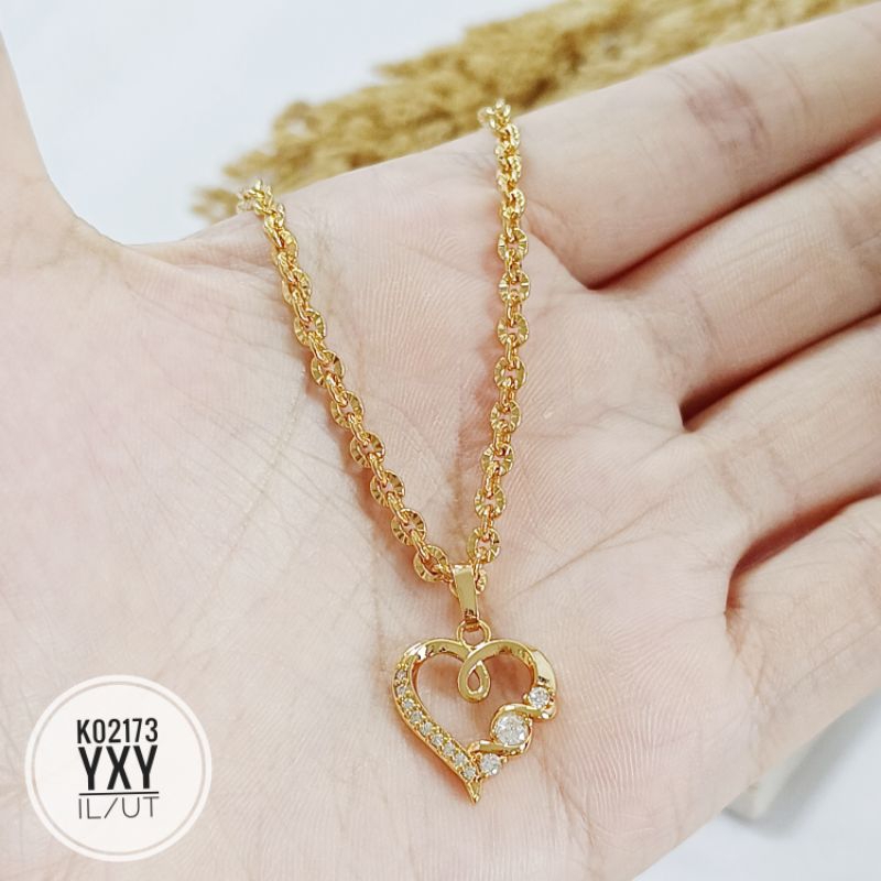 Kalung yaxiya nori love gold K02173