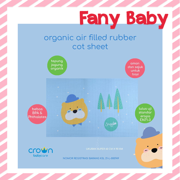 CROWN ORGANIC AIR FILLED RUBBER COT SHEET / PERLAK BAYI