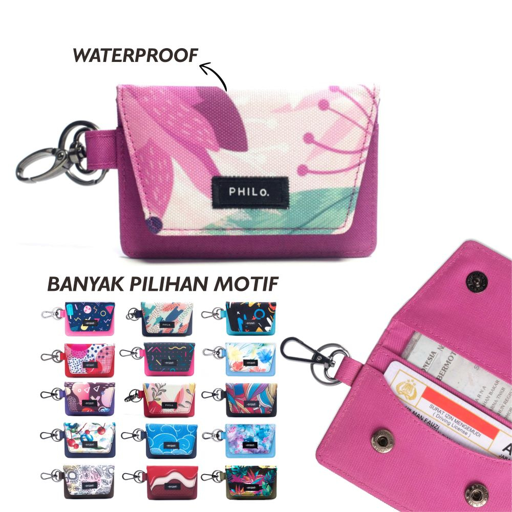 Dompet STNK Motor Mobil Kartu SIM eToll - Gantungan Kunci Kain PHKC882