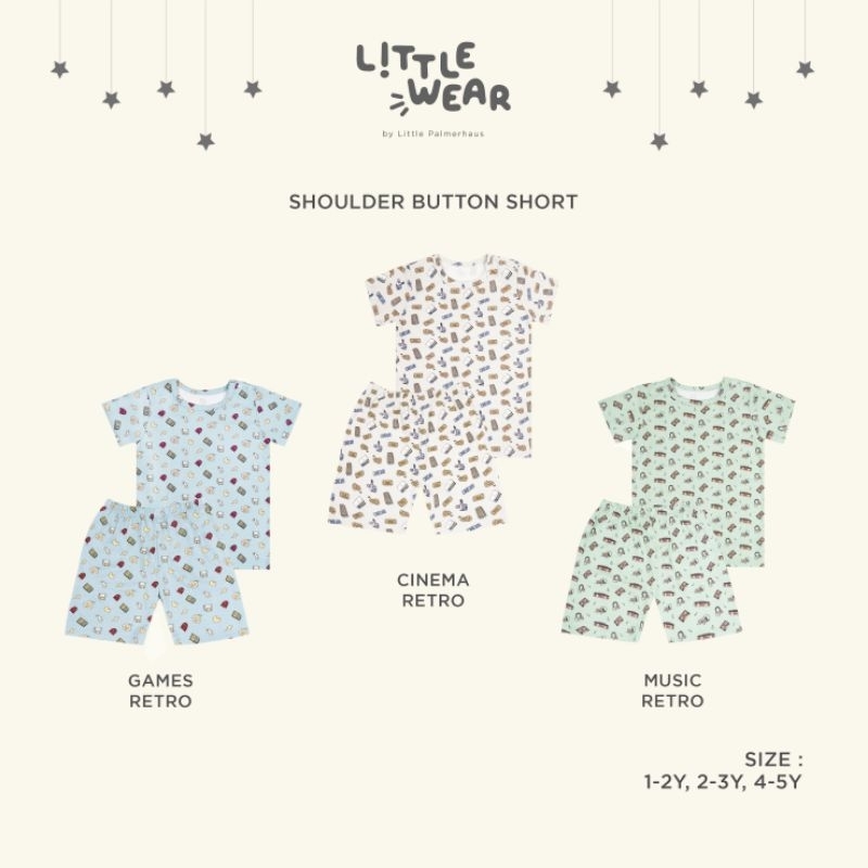 Little Wear Shoulder Button Short Sleeve by Little Palmerhaus