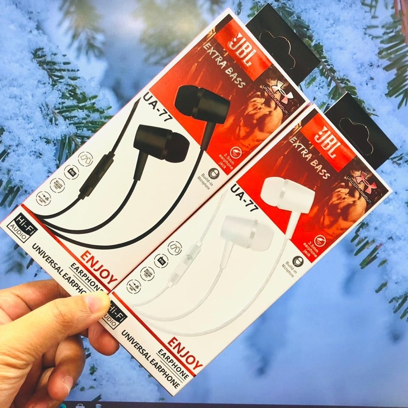 HANDSFREE EARPHONE UA77/ HEADSET HF UA-77 SUPERBASS ALL BRAND BY SMOLL