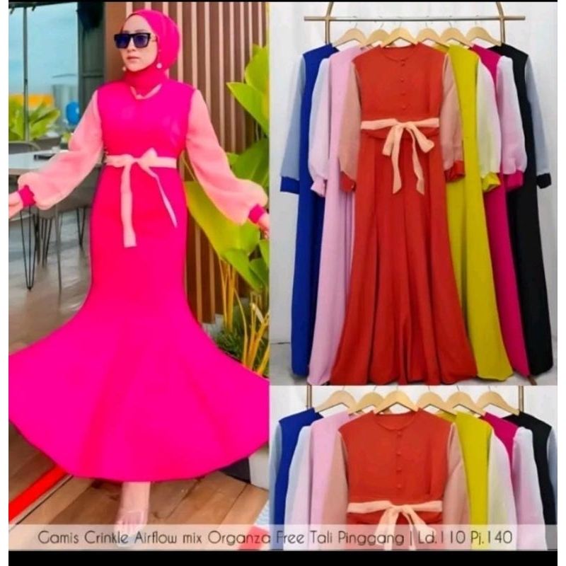 GAMIS DUYUNG ORGANZA CRINKLE AIRFLOW