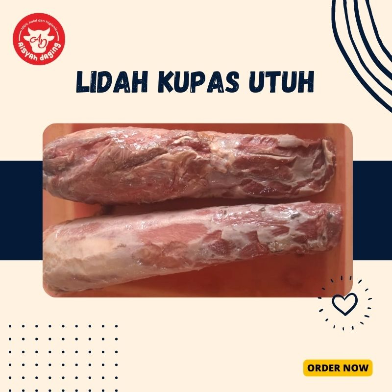 

Lidah Sapi Kupas Lokal 1 Kg | Aisyah Daging