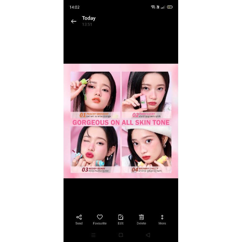 Barenbliss kiwi tin tint lip&cheek