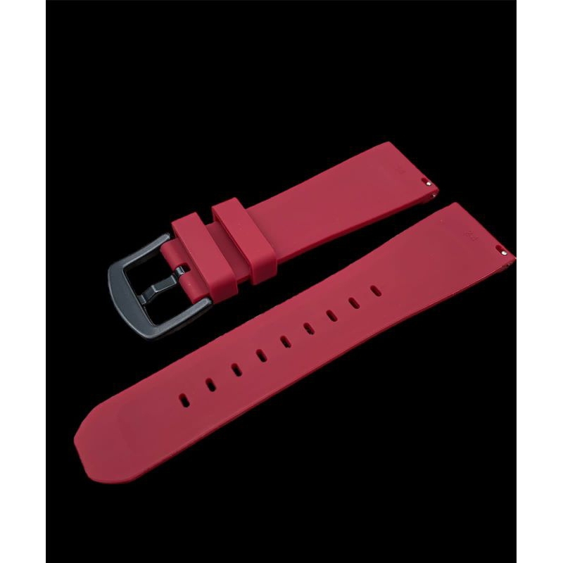 Strap tali jam tangan silicon merah new model alexandre christie 24MM