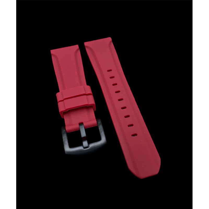 Strap tali jam tangan silicon merah new model alexandre christie 24MM