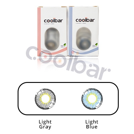 COOLBAR 1 Pasang Lensa Kontak Warna Diameter 14.2 MM Lensa Kontak Soflens/Softlense Light Gray/Light Bule