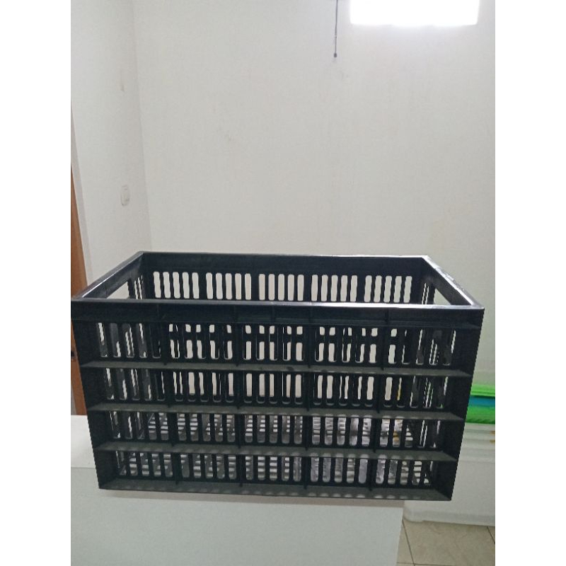 Kimplast - Krat Piring / Keranjang Serbaguna / Keranjang Piring Hitam 50 liter