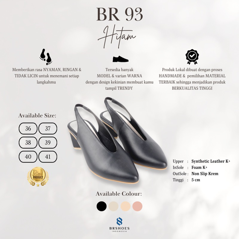 [SIAP KIRIM] BRShoes93 Hitam Sepatu High Heels Wanita