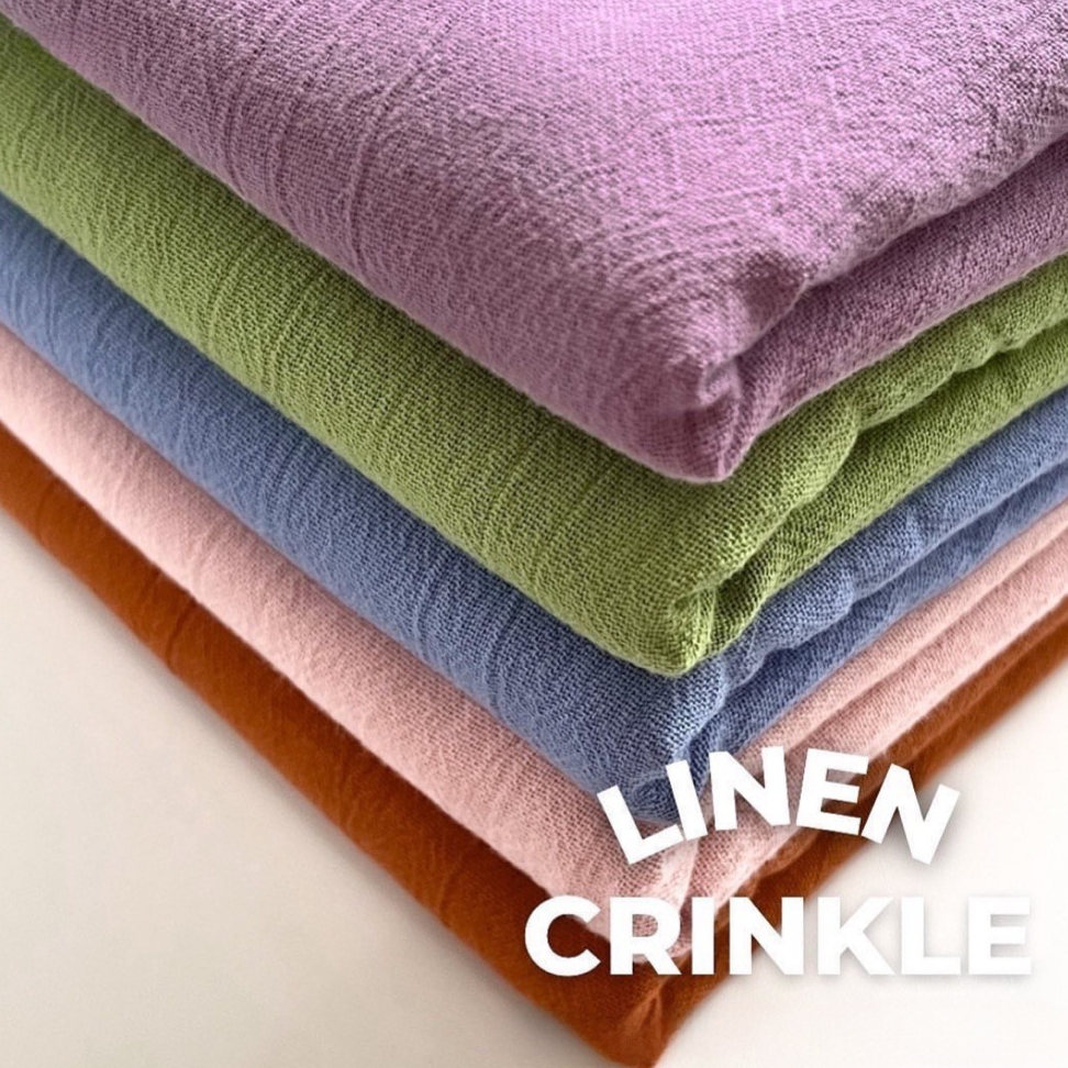 Kemeja Linen Crinkle Wanita - Kemeja Basic Linen