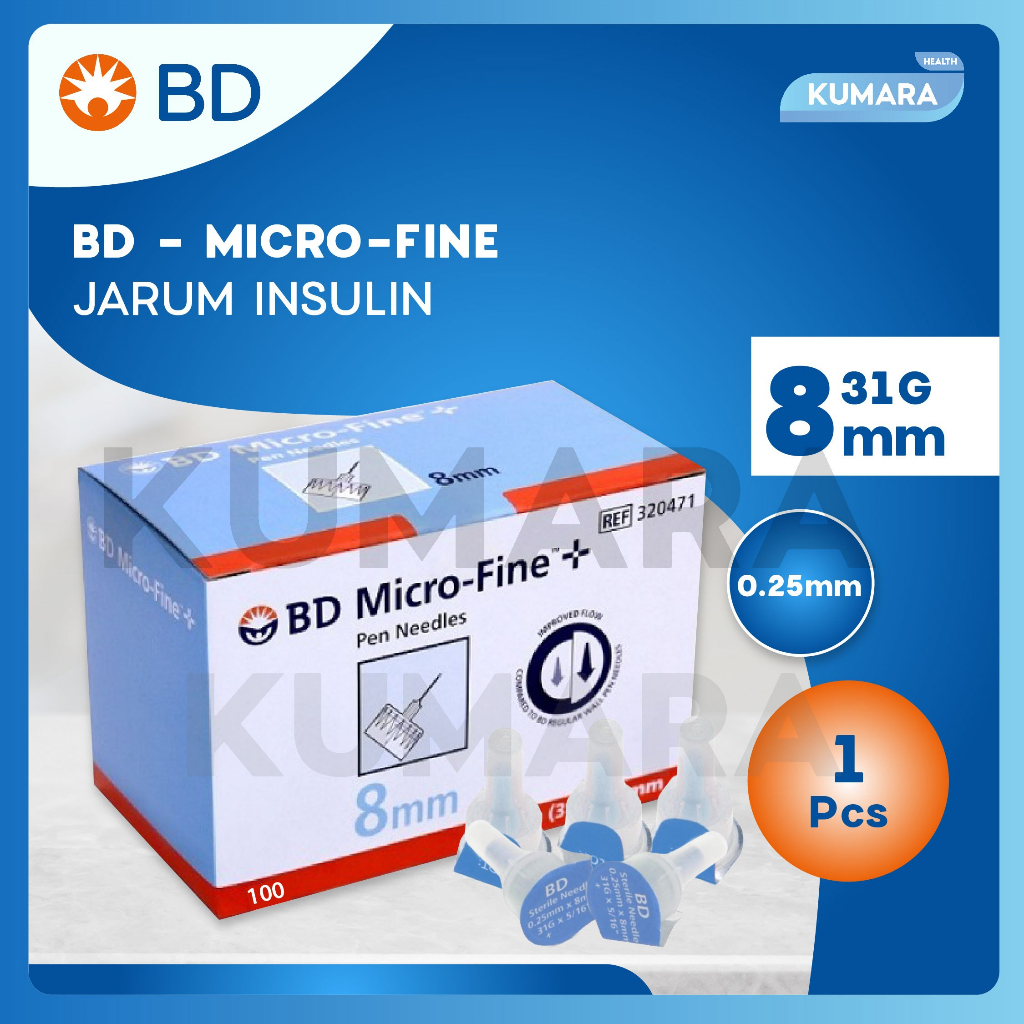BD - MicroFine 8mm 31G Jarum Insulin / Insulin Pen Needle Pcs