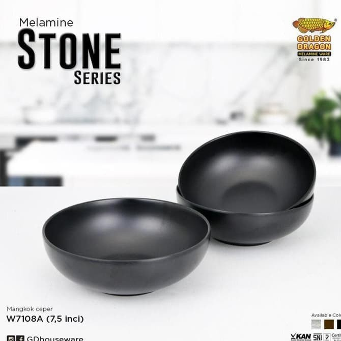 Mangkok Ceper MPL Batu W7107A GD