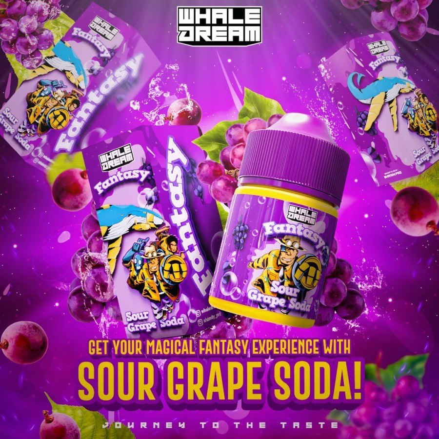 WHALE DREAM FANTASY SOUR GRAPE SODA 60ML