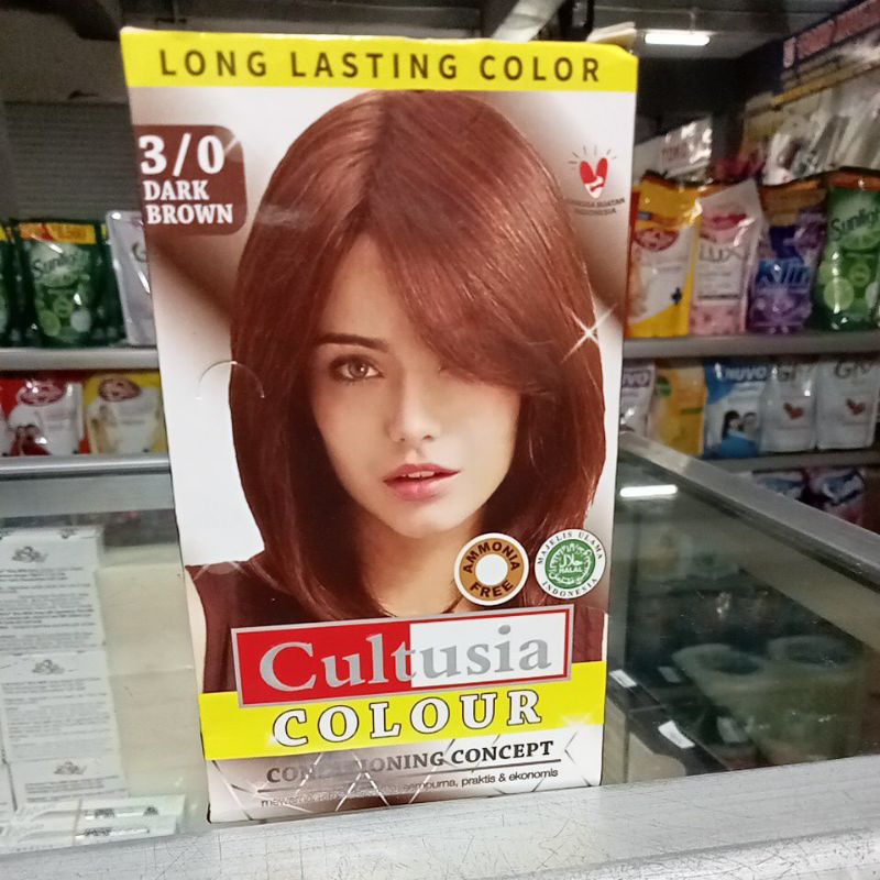 Cat rambut Cultusia ( dark brown ) Cultusia semir rambut