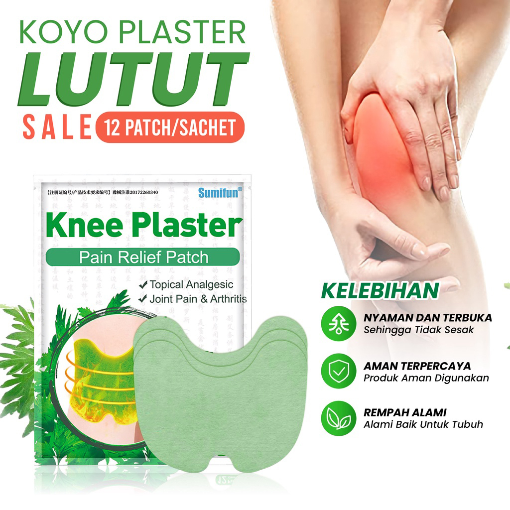 Koyo Lutut Nyeri Sendi / Koyo Lutut Herbal Pereda / Koyo Lutut Herbal Mengobati Sakit Lutut Dengkul / Knee Plaster / Sendi Kaki Untuk Nyeri Pegal Linu 100% Ori