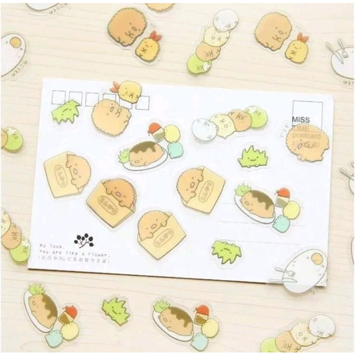 TL STIKER DESAIN JEPANG ISI 50PCS TRANSPARAN  || STICKER KAWAII SUMIKKO GURASHI DEKORASI DIY - BD