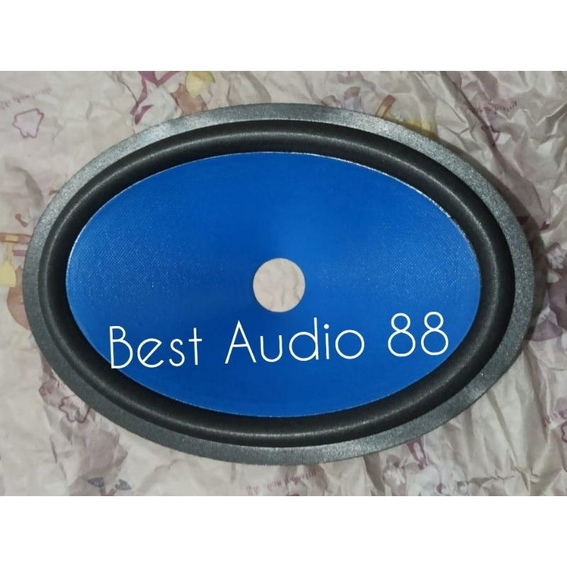 Daun kertas speaker oval biru voice coil 25.5mm