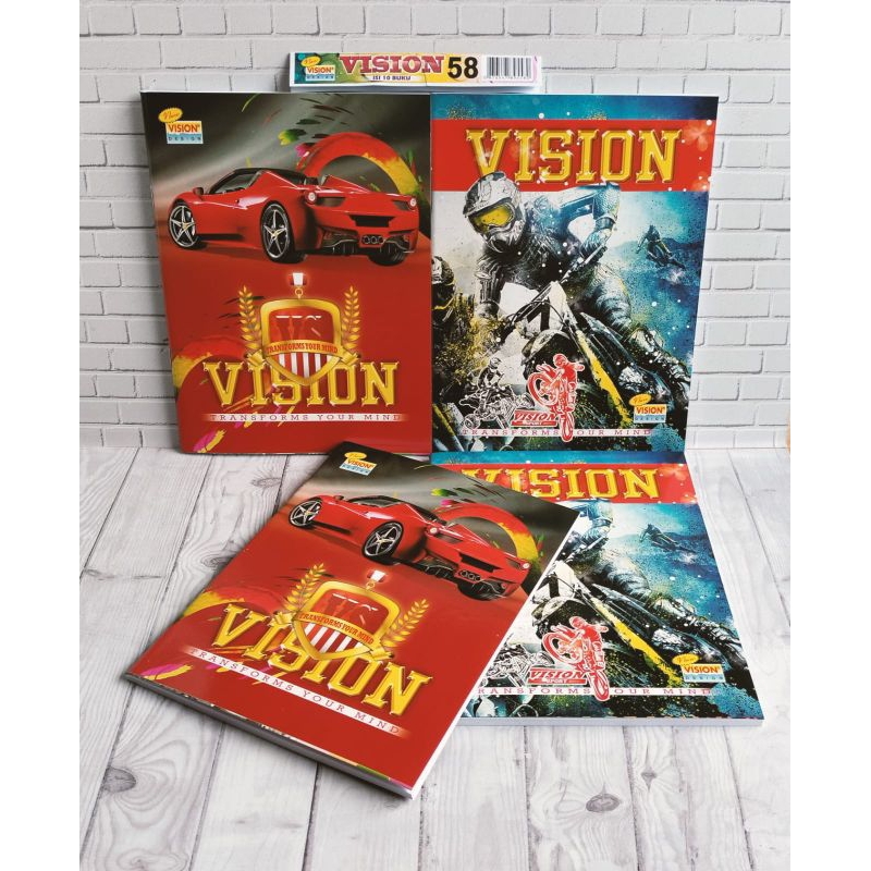

buku tulis VISION 58 lembar isi 10 buku