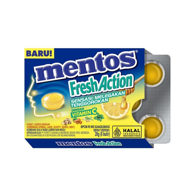 Mentos Fresh Action Vitamin C 20g