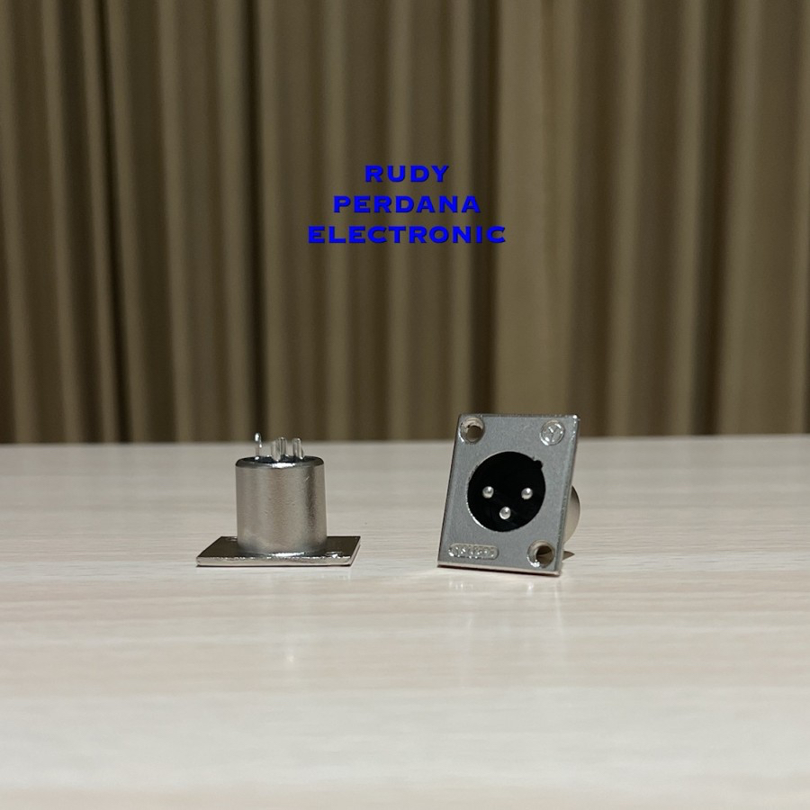 JACK CANON XLR BODI BODY SASIS KOTAK SEGI BESI METAL SILVER TIPIS