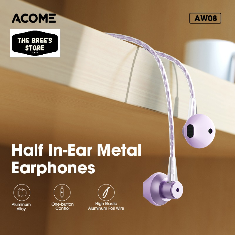 Acome Wired Earphone Headset AluminumAlloy Garansi Resmi 1 thn AW08