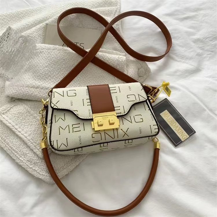 BJ32199 (TIDAK ADA HANGTAG) - COFFEE/WHITE/BROWN TAS SLEMPANG HANDBAG JINJING WANITA FASHION IMPORT MODIS ELEGAN TERMURAH TERLARIS TERBARU BAGSTORE JAKARTA TAS BATAM LT2199