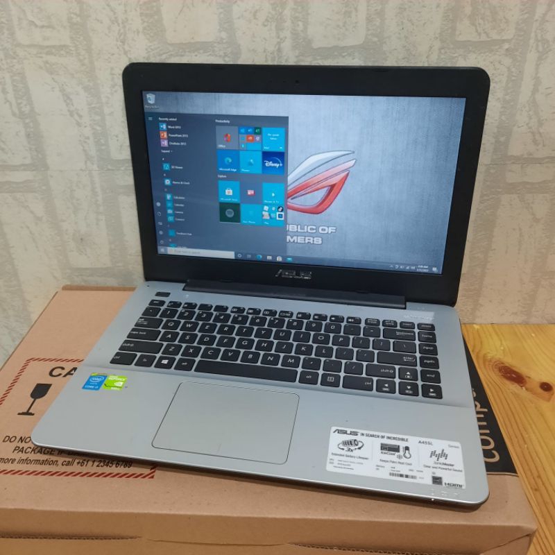 LAPTOP ASUS X455LF COR I3-4005U  RAM 8Gb/ 4GB/HDD 500GB Doble VGa NVDIA GEFORCE 930M 2GB WIMDOWS 10 SIAP PAKAI