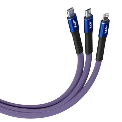 JETE CX7 Kabel Data 3in1 2,4A USB to Micro, Type C, Lightning