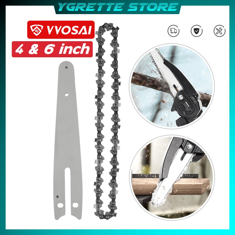 YGRETTE - WOSAI Chain Guide Rantai Gergaji Senso Chainsaw Part 4 6 INCH SPARE PART CADANGAN PENGGANTI GERGAJI MESIN BOR GERINDA MINI ADAPTER KONVERTER