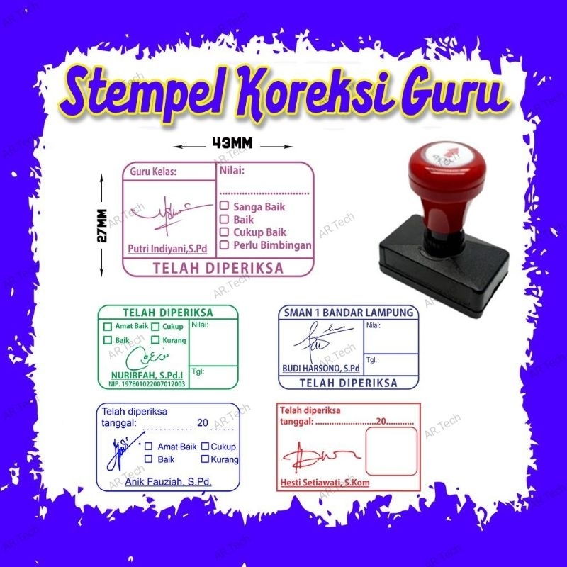 

Stempel Nilai Guru, Stempel Koreksi, Stempel Custom