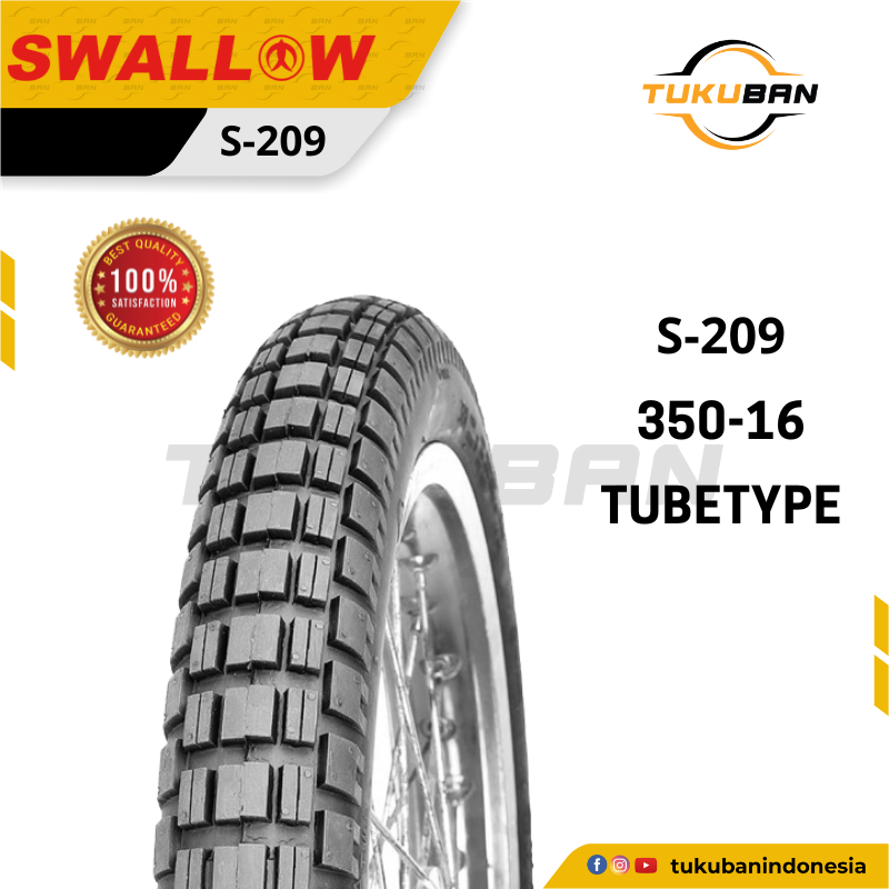 Ban Luar Motor Swallow TRAIL 350-16 Ring 16 Tube Type Ban Motor Trail Motocross