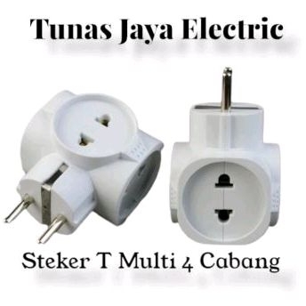 Steker T Multi 4 Cabang (Standar SNI)