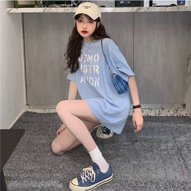 TJM BJ394 Baju Atasan Oversize Lengan Pendek Kaos Motif Vintage Wanita Kekinian Fashion Korean