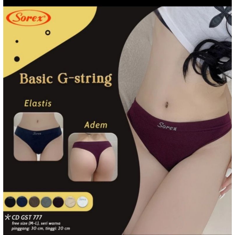 Celana dalam wanita basic g string Sorex Hst 777