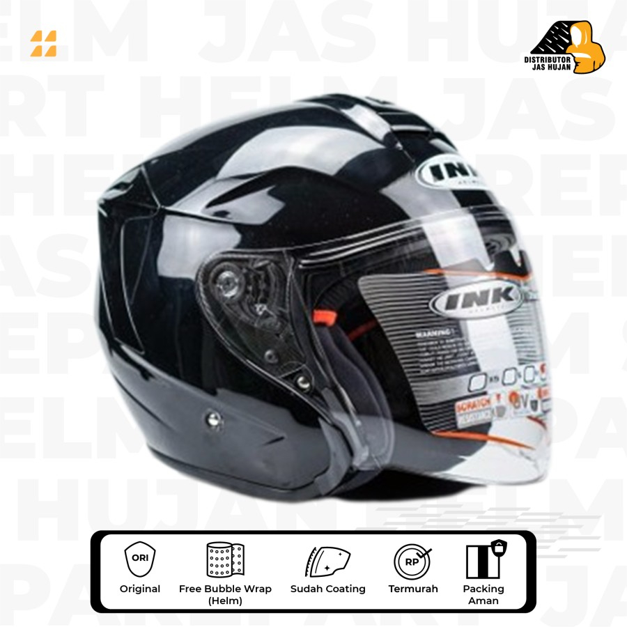 Helm INK Dynamic Hitam Glossy