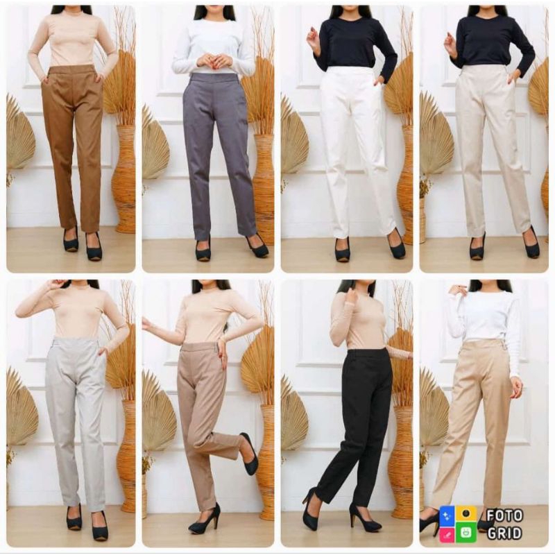 FAUZIRA PANTS COTTON TWILL POLOS |BEST SELLER