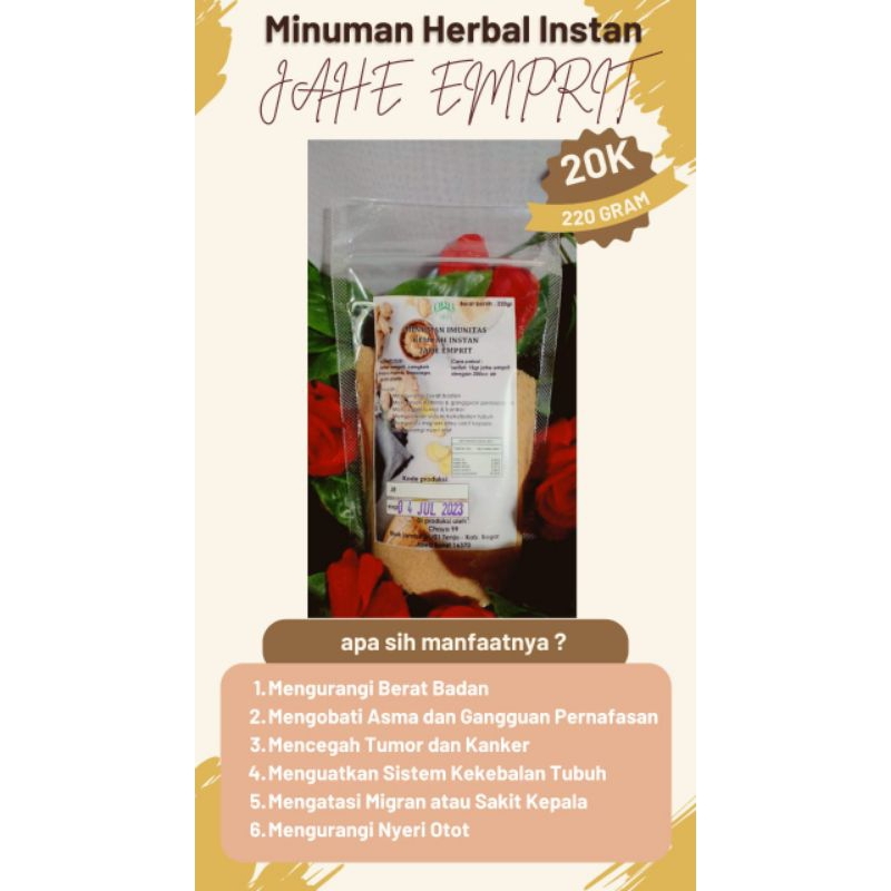 

Minuman Tradisional Instan Herbal Rempah Jahe Emprit