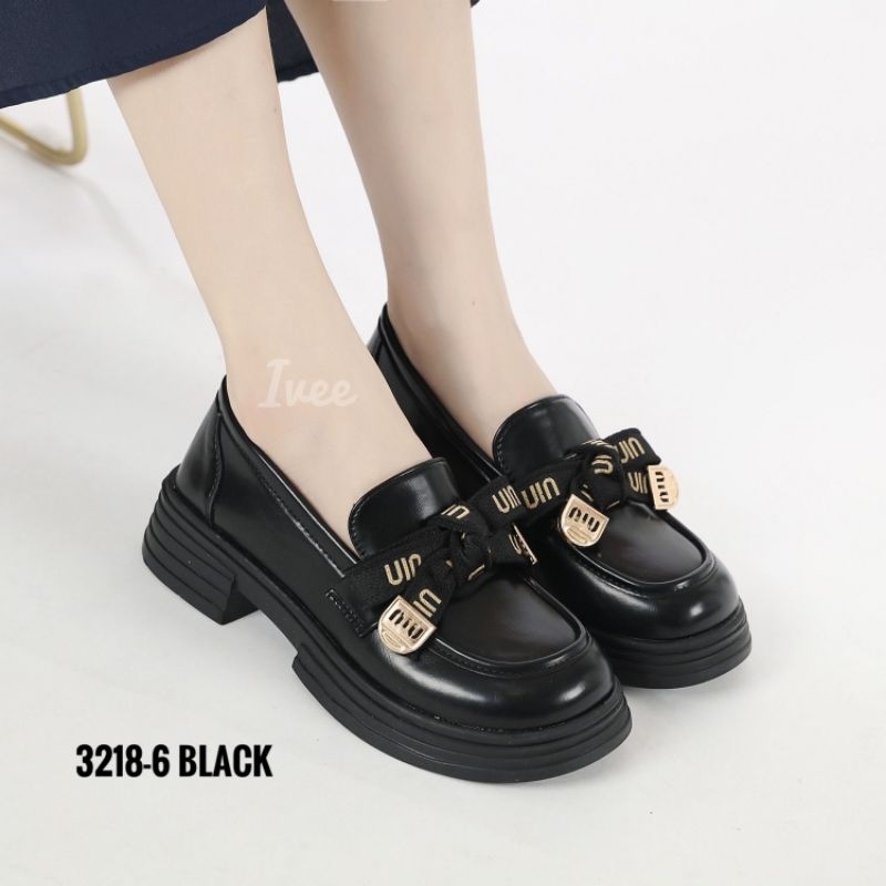 CHUNKY LOAFERS IVEE SHOES KOREA LOVER NIU #3218-6