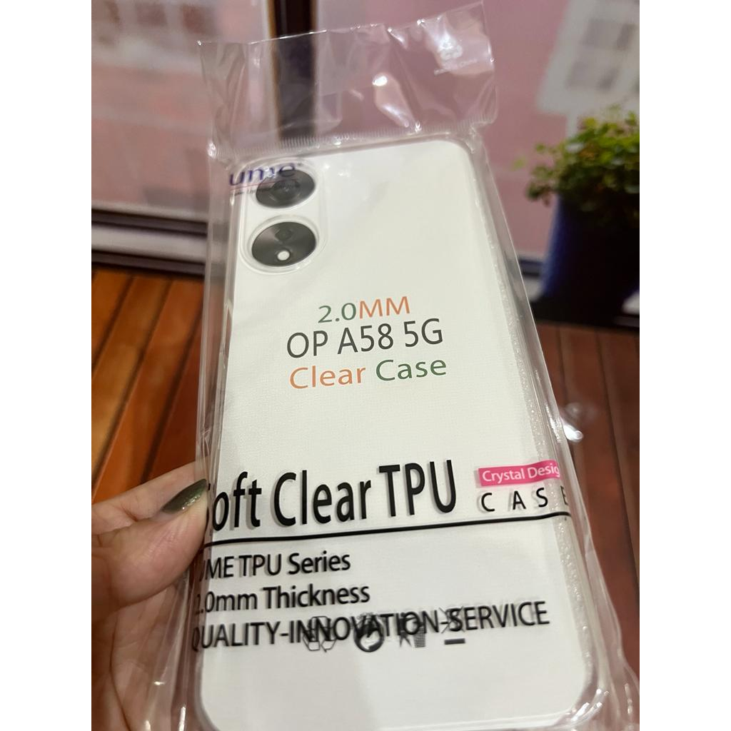 CASE CLEAR OPPO A58 5G SOFTCASE TRANSPARAN PELINDUNG CAMERA BENING