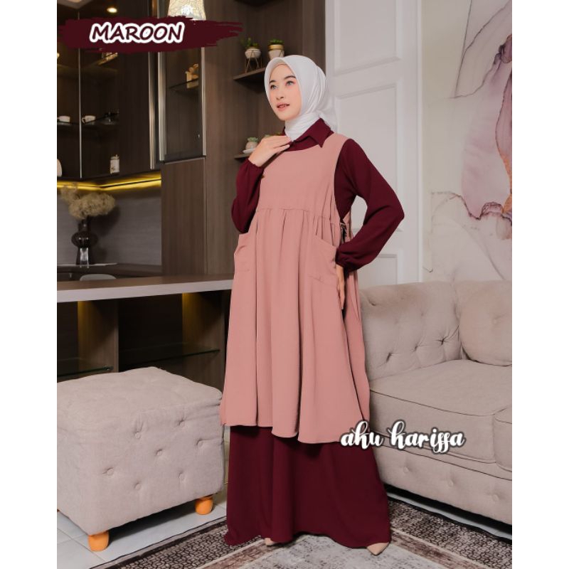 AMIRA SET OUTER // BY-aku Karissa // gamis cringkell