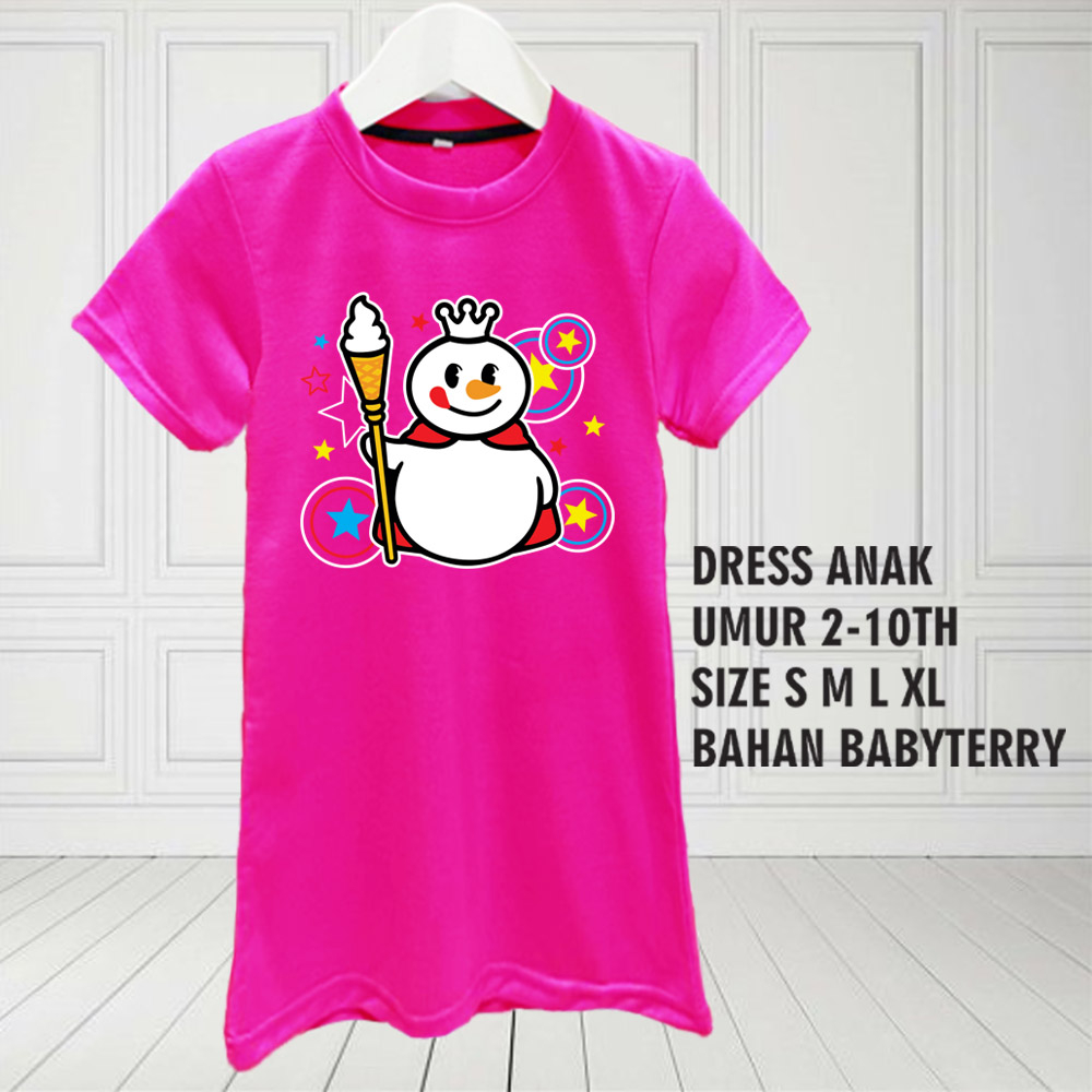 DRESS ANAK 2-10TH BAHAN BABYTERY BERKUALITAS GAMBAR MIXUE 2