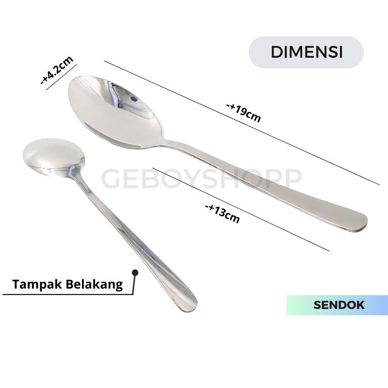 Sendok Premium / Sendok Tebal / Sendok Hotel Stainless Steel DNG Premium High Quality ANTI HITAM dan ANTI KARAT