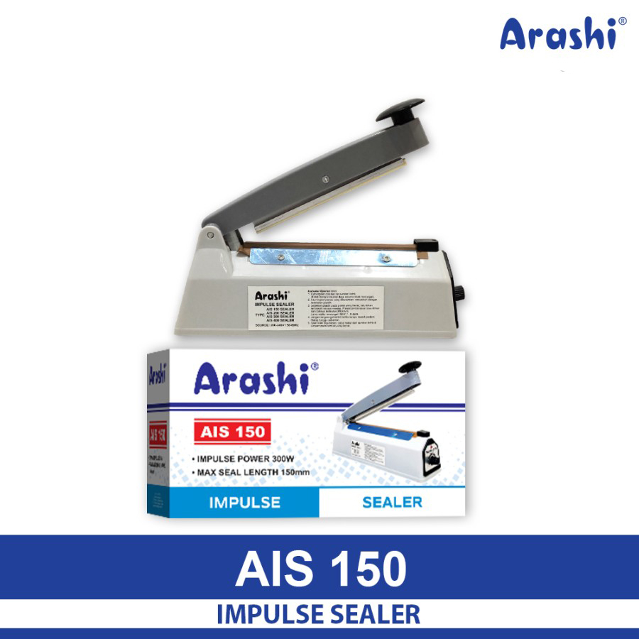 Arashi AIS 150 Impulse Sealer Alat Press Plastik 15cm Original