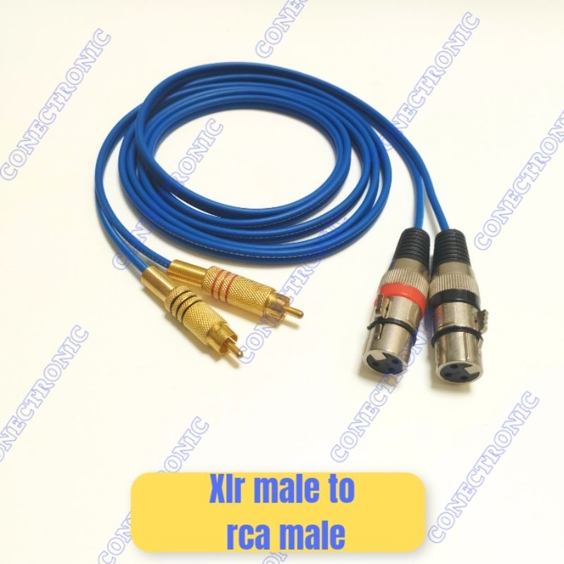 kabel rca male to xlr female 3pin kabel audio mic 4-5 meter