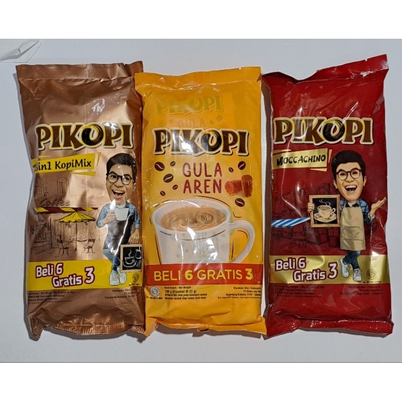 

PROMO !! beli 6 gratis 3 PIKOPI. MOCCACHINO, GULA AREN, 3IN1 KOPI MIX.