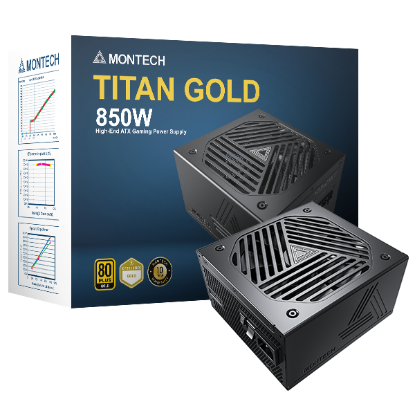 Montech TITAN 850Watt 80 Plus Gold PCIe Gen5 Full Modular Power Supply