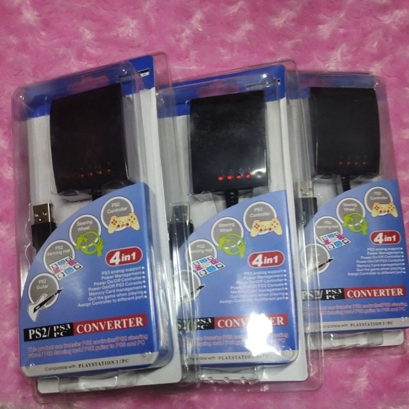 Converter Konverter Stik PS2 to PS3 / PS2 to PC single 1slot  lampu