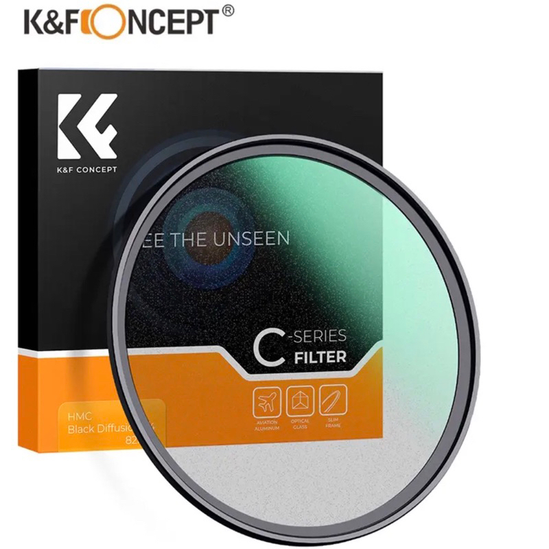K&F 49mm 49 HMC Black Diffusion Mist 1/4 Camera Lens Filter Kamera KNF Concept Nano C Series Green C