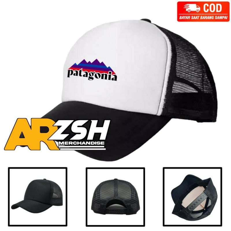 topi outdoor patagonia trucker jaring/topi trucker jaring patagonia/topi distro