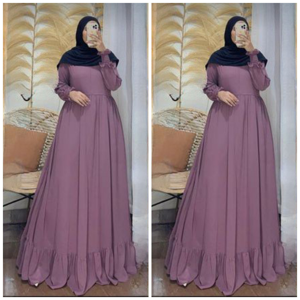 layla gamis ceruty bebydoll rempel